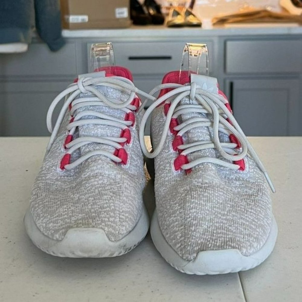 Adidas Ortholite Gray Sock Women's Sneaker Pink Trim Size 7